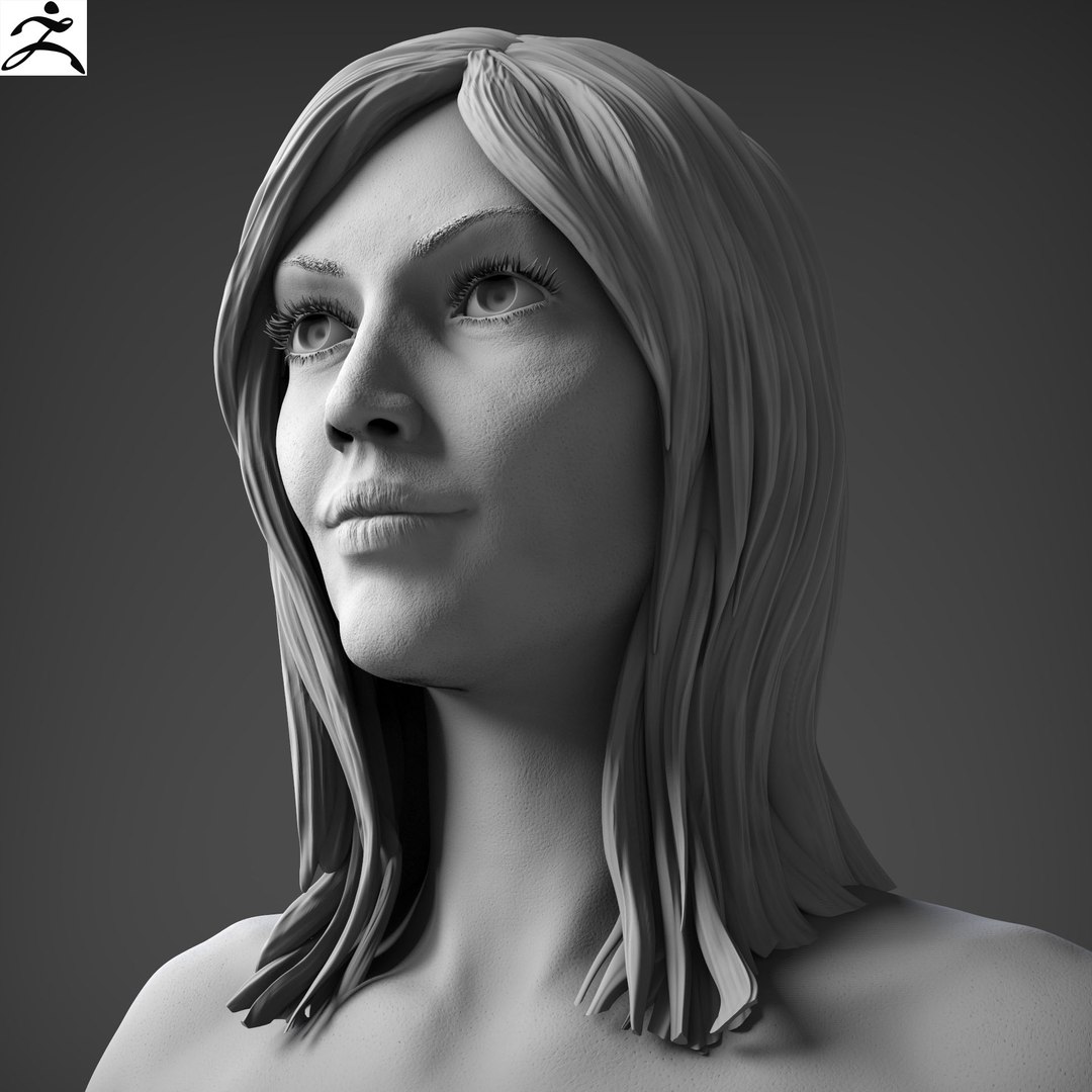 Obj Realistic Nude Woman Zbrush