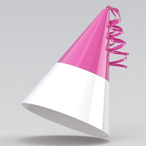 3D Party Hat Hot Pink