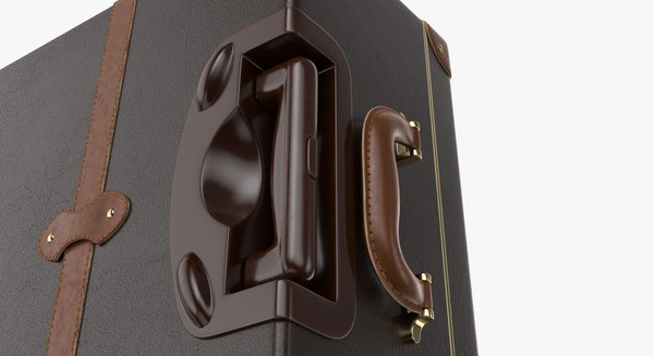 3D modern leather suitcase model - TurboSquid 1340586