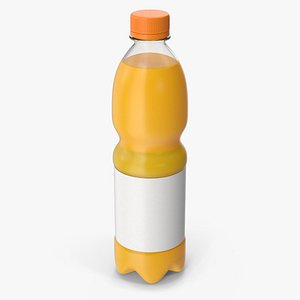 Orange Juice Plastic Bottle 3D model