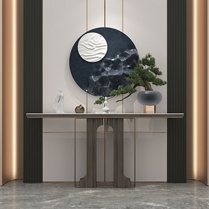 3D model Decorative cabinet with Chinese side