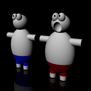 free obj model cartoon face