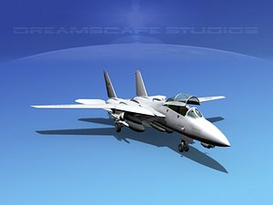 3d grumman tomcat f-14d fighter model