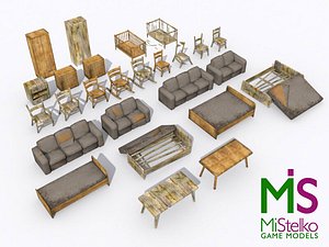 furniture abandoned sofa beds 3d max