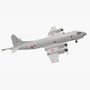 Japan Maritime P3 Orion Surveillance Plane 3D model