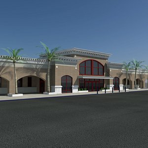 Modern Supermarket Grocery Store Building Outlet 2 - Health Food Department  Business