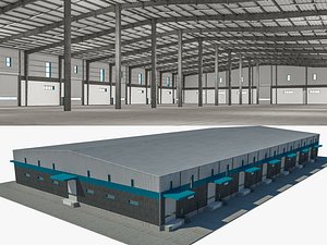 3D Warehouse 9 interior and exterior model