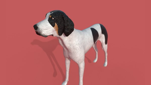 テクスチャーのある犬3dモデル Turbosquid