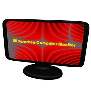 widescreen computer monitor 3d model