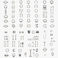 Piercing Mega Pack - 100 Pieces in 1