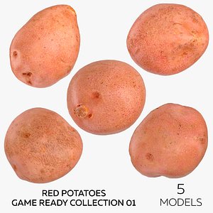Red Potatoes Game Ready Collection 01 - 5 models 3D model