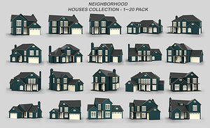 Neighborhood Houses Collection 1-20 Pack T3 model