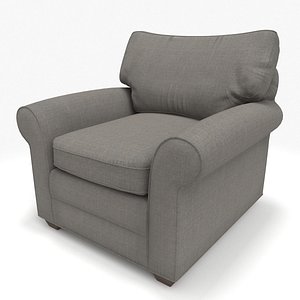 3D Ethan Allen Bennet Roll-Arm Chair