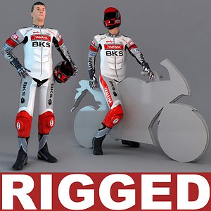 Motorcyclist rigged