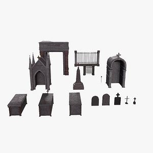 3D Tombs Colleccion model