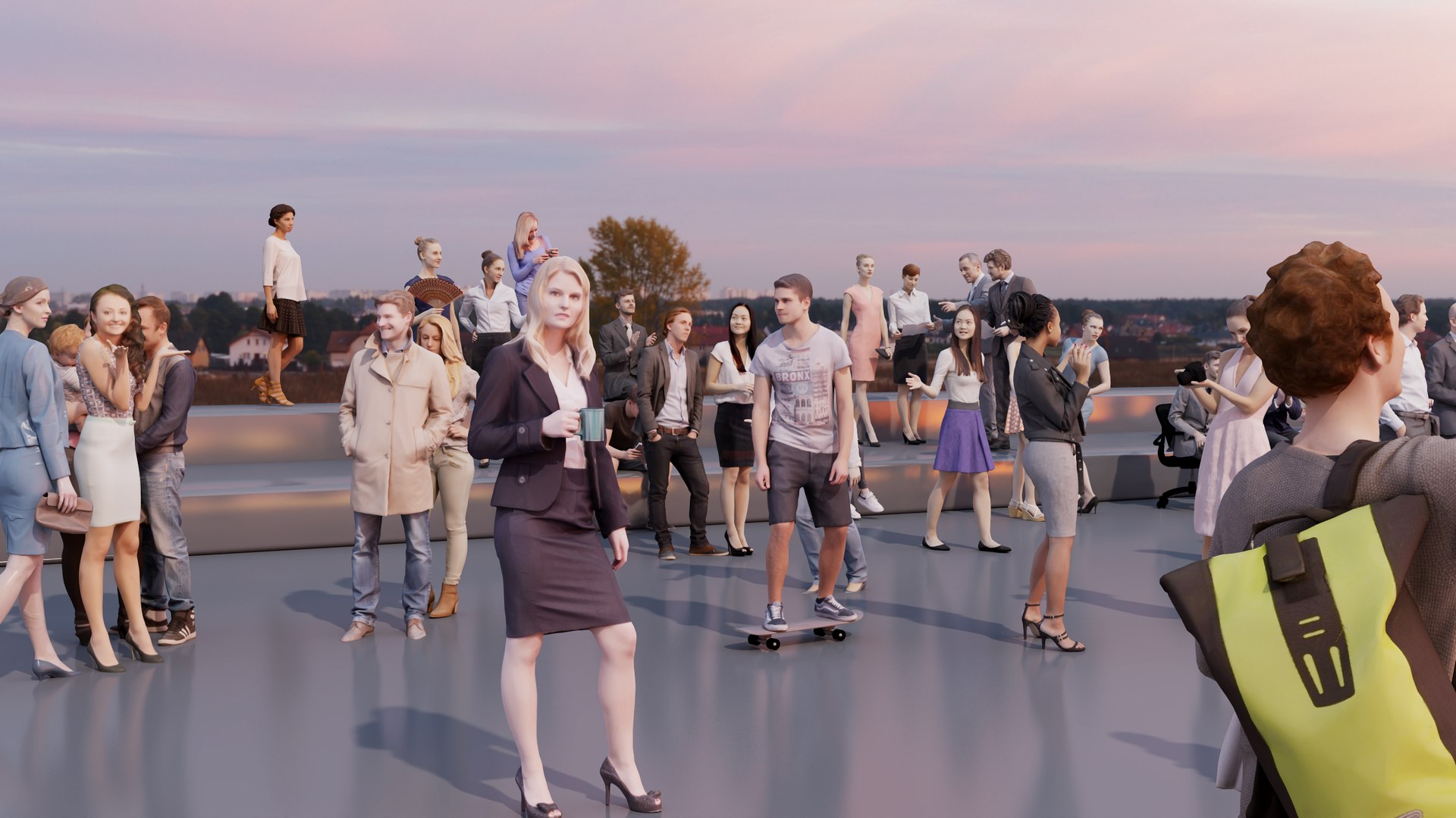 3D Leisure Crowd Model - TurboSquid 2291498
