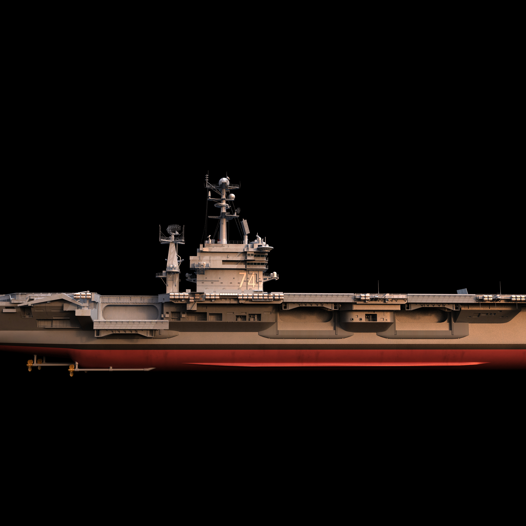 cvn 74 c aircraft carrier 3d obj