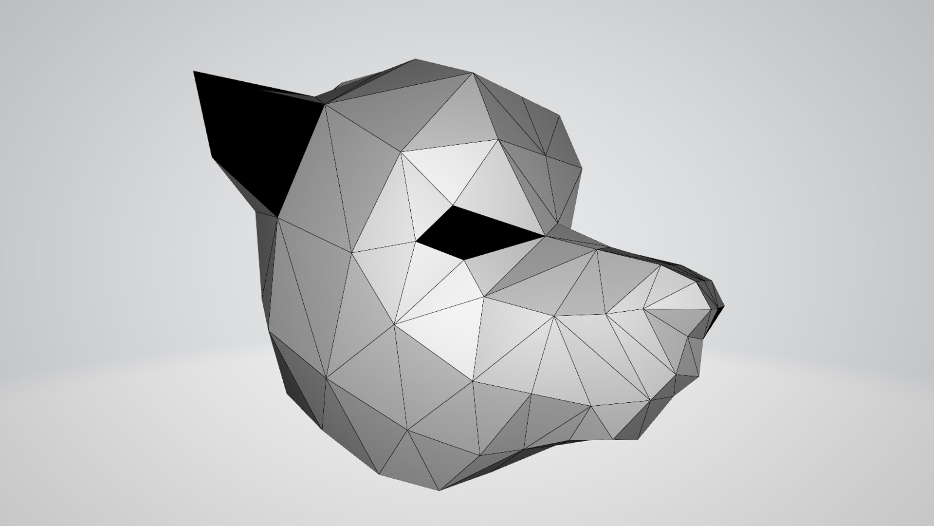 Free 3D Dog Pepakura Mask - TurboSquid 1608180