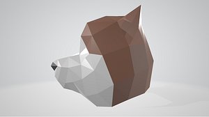 Dog mask loy poly pepakura