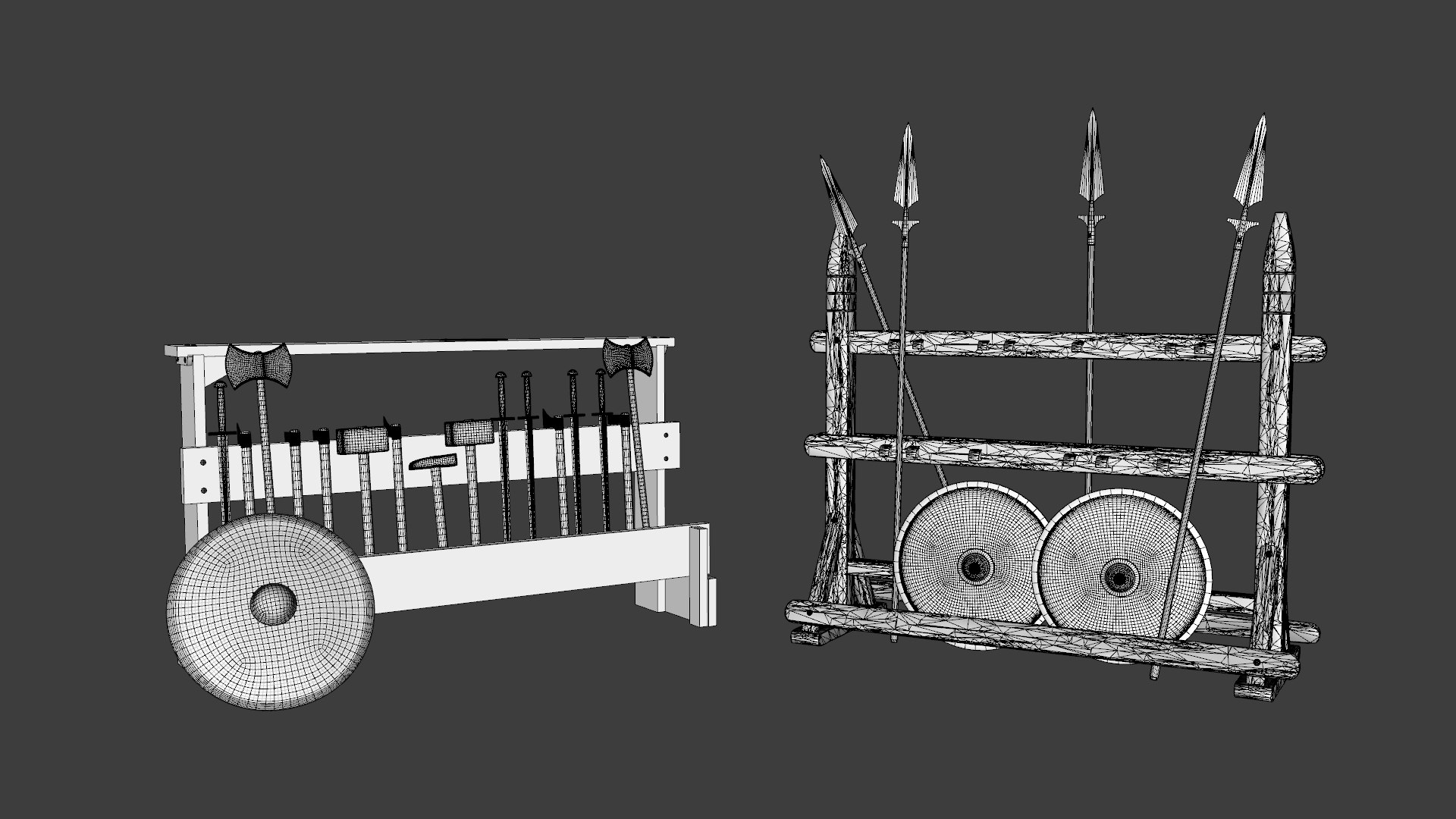 Medieval Weapon Stand low-poly 3d model 3D https://p.turbosquid.com/ts-thumb/Ee/NAaMdu/Vk/wir/png/1783228573/1920x1080/fit_q87/658d099c6b204e7c2913ae94b0cbc446b1533c59/wir.jpg