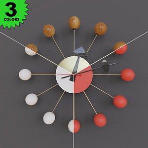 Clock Howard Miller Clock Co Ball clock model 4755 1950 3D model