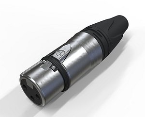 3D neutrik connector nc3fxx model