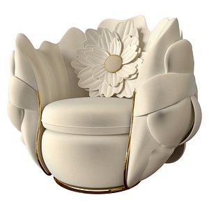 Floral Armchair 3D