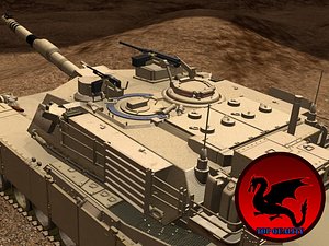 M1 Abrams Rigged animated Extra detailed