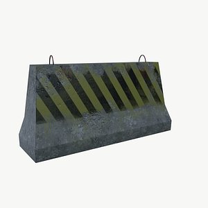 Concrete road barricade 3D