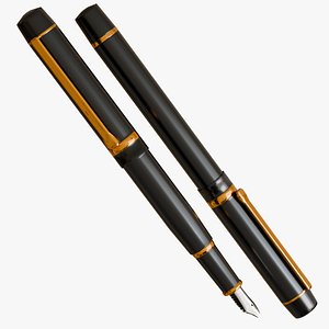 Fountain Pen - 4 Color Variants 3D model