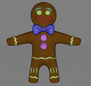 3d gingerbread man ginger
