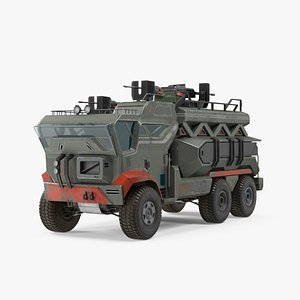 3D Futuristic Military Truck