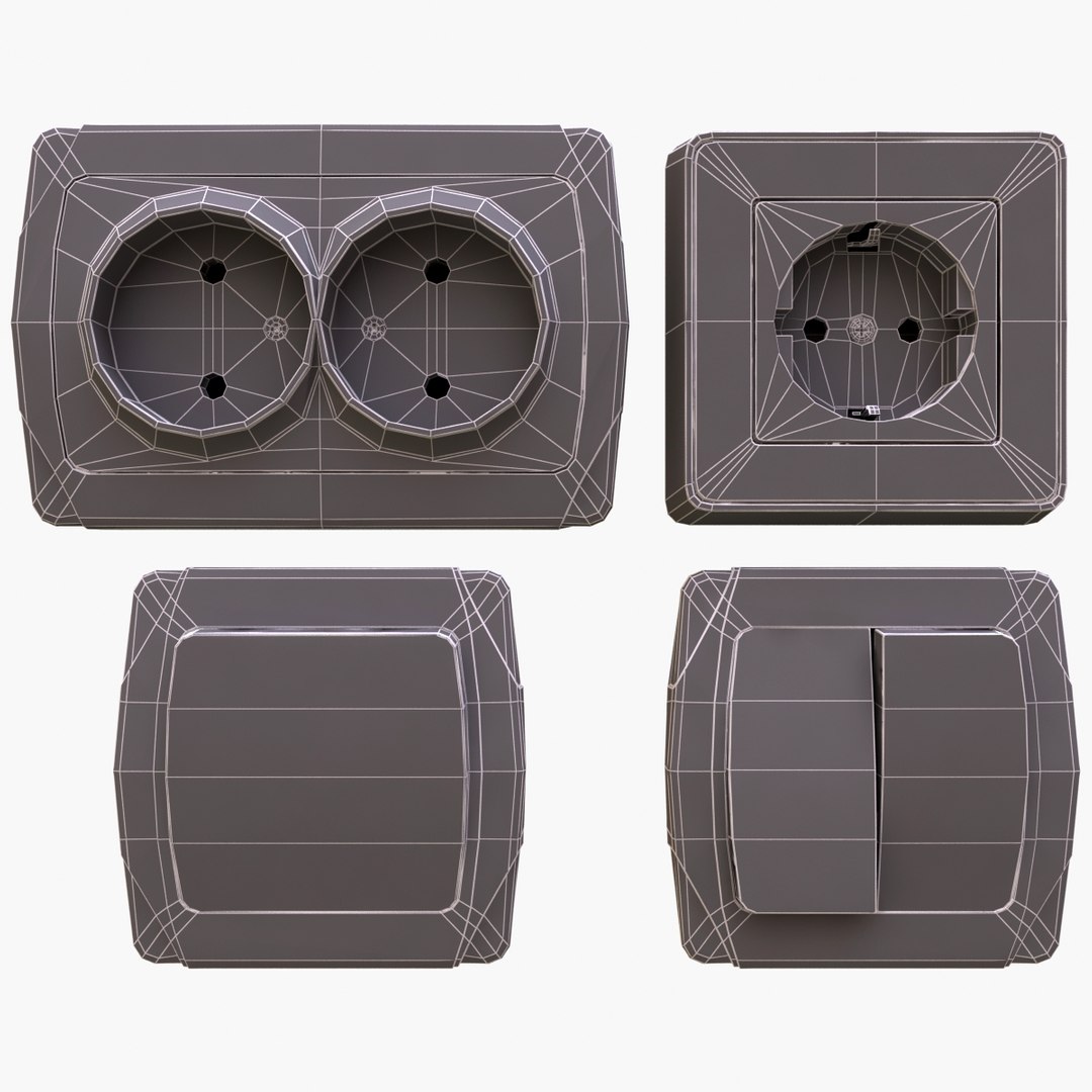 3d Model Light Switches Electrical Outlets