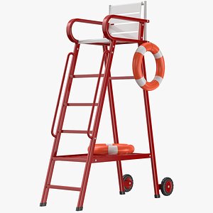 3D Lifeguard Chair 02 model
