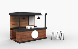 3D Kiosk stand booth 3D model