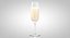 3D champagne flute