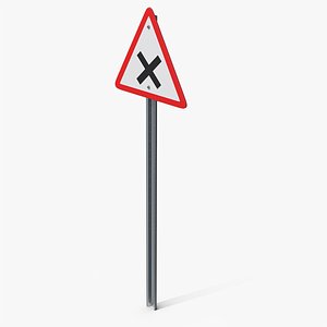 Cross Road Of Junction Sign Pole