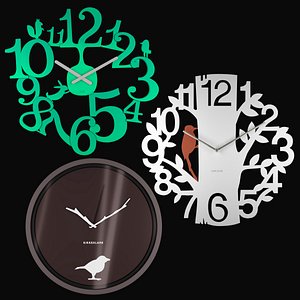 3D wall clocks model