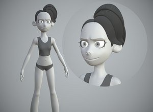 3D Cartoon female character