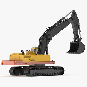 3D Crawler Excavator Generic 05 model