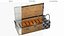 Caisse en bois de style militaire contenant des lingots d'or