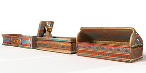 3D Ancient egyptian chest pack