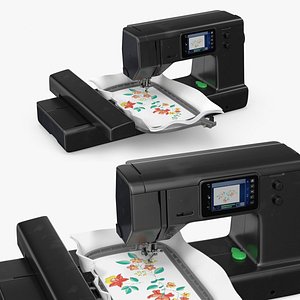 3D Sewing Printer with Needle Threader Rigged for Cinema 4D model