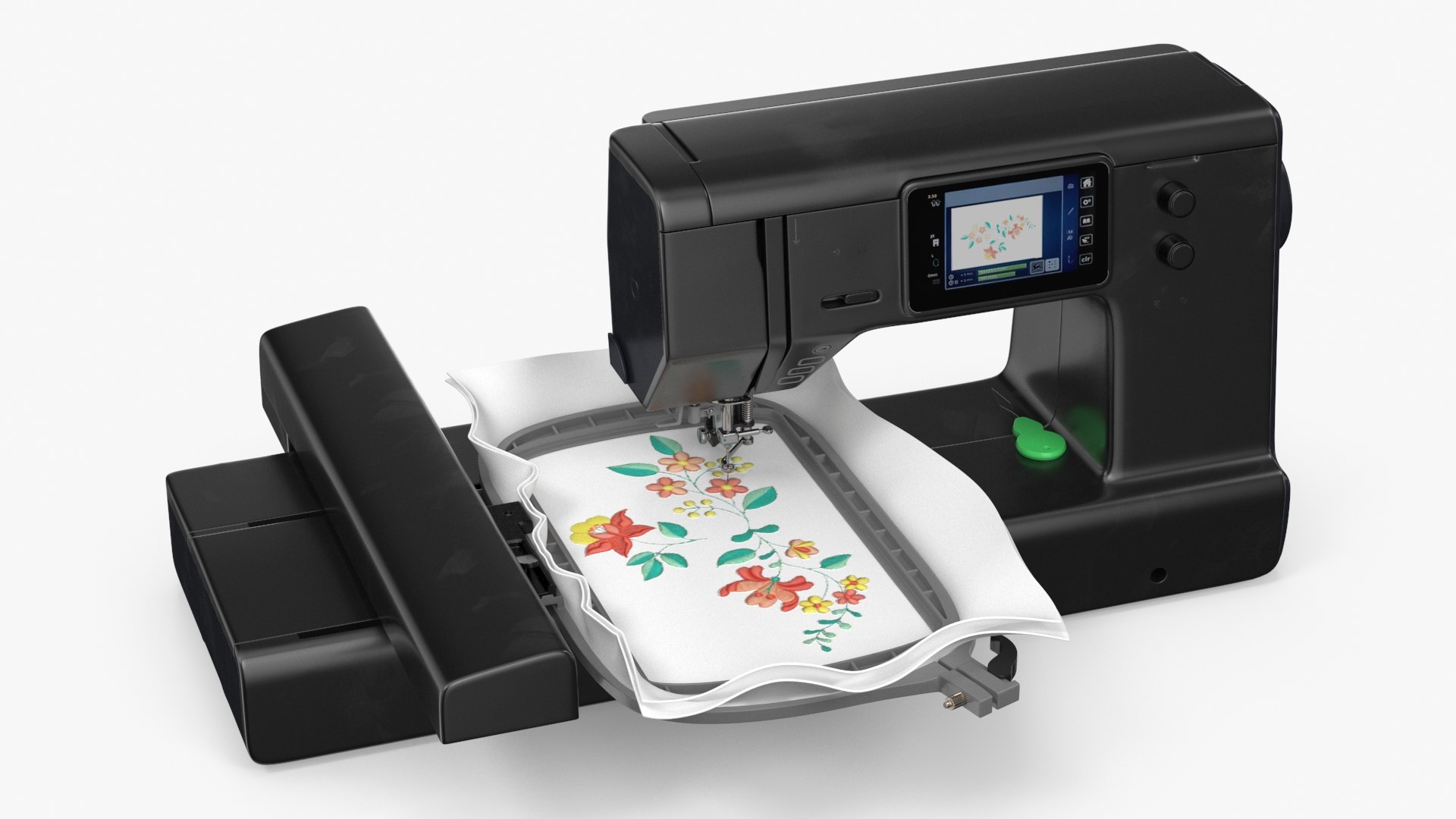 Sewing Printer with Needle Threader Rigged for Cinema 4D 3D model preview