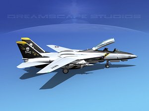 3d grumman tomcat f-14d fighter aircraft