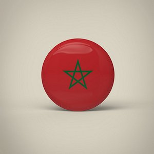 3D Morocco Badge model