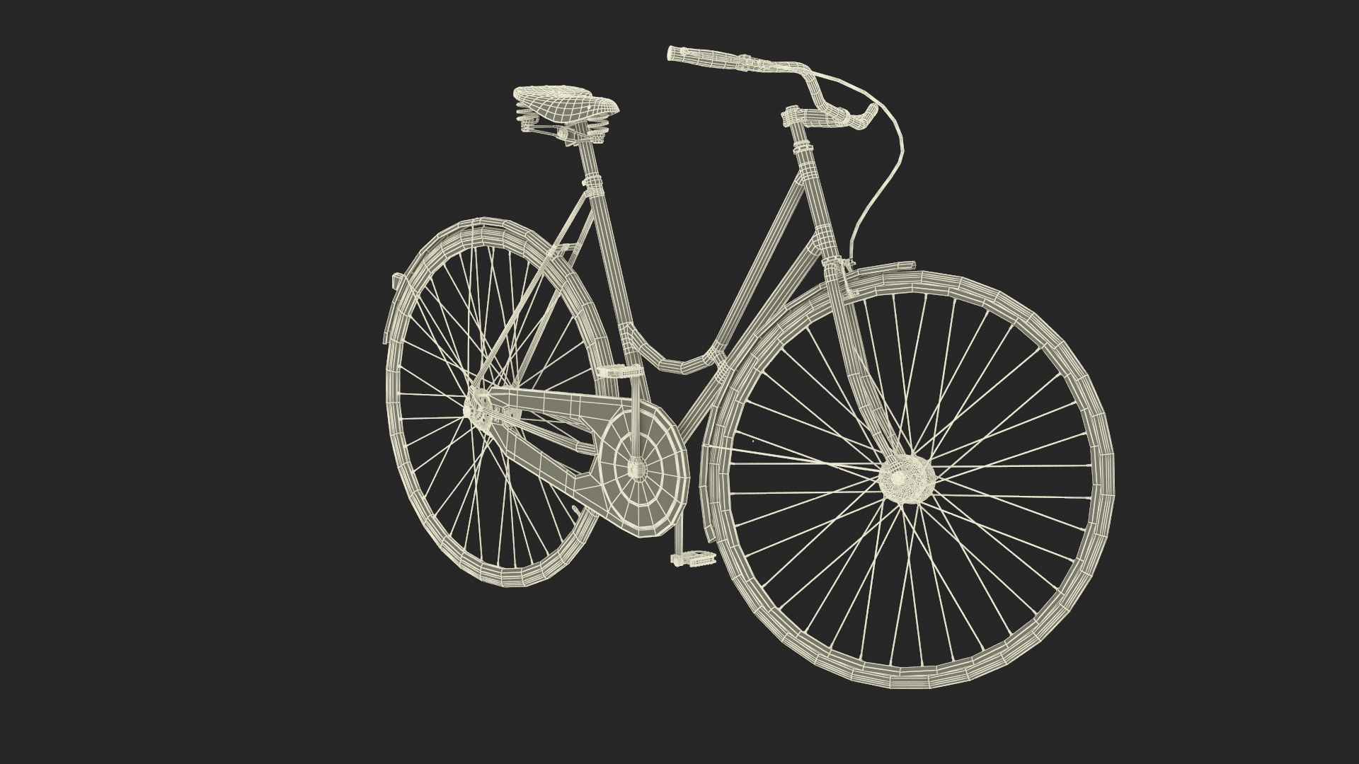 3D Vintage City Bicycle Rigged Model - TurboSquid 2287592