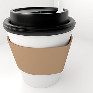 Small Paper Cup with Java Jacket and Stopper