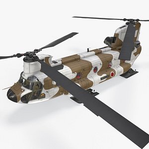 CH-47J Chinook JGSDF Winter Complex Animation --22--