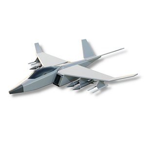 Lowpoly military jet
